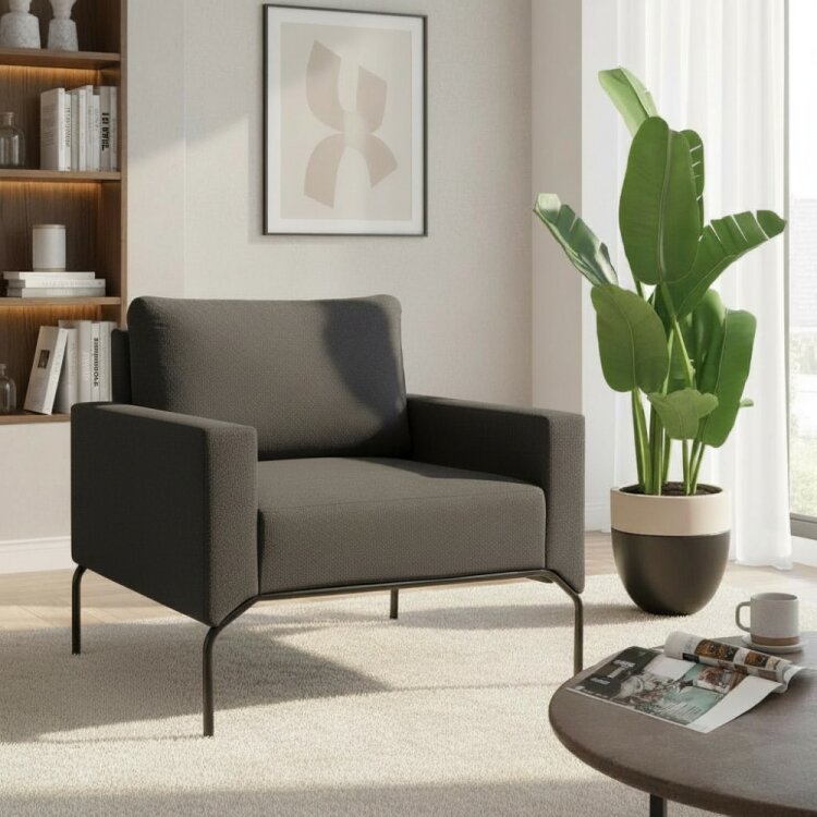 BON KOYU GRİ TEKLİ BERJER KOLTUK - 1