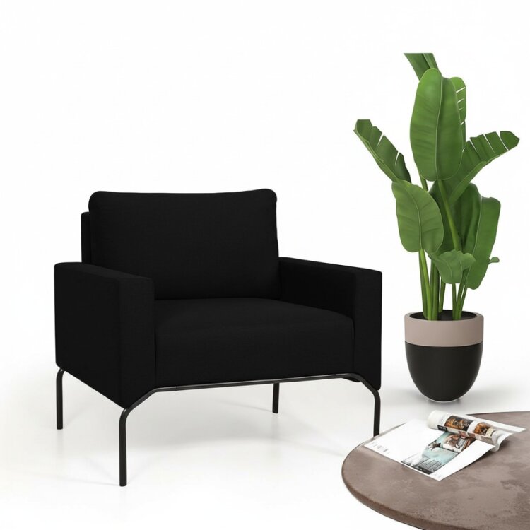 BON SİYAH TEKLİ BERJER KOLTUK - 2