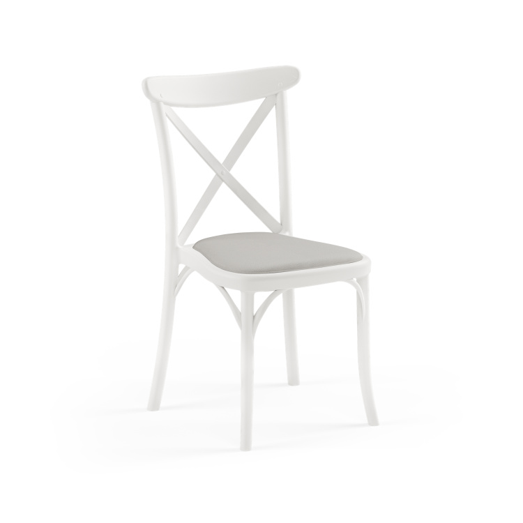 CAPRİ PAD SÜT BEYAZ RENK TAY TÜYÜ SANDALYE - 1