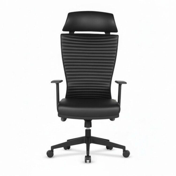 TİFFANY SİYAH DERİ YÖNETİCİ ÇALIŞMA KOLTUĞU - 1