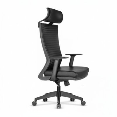 TİFFANY SİYAH DERİ YÖNETİCİ ÇALIŞMA KOLTUĞU - 3