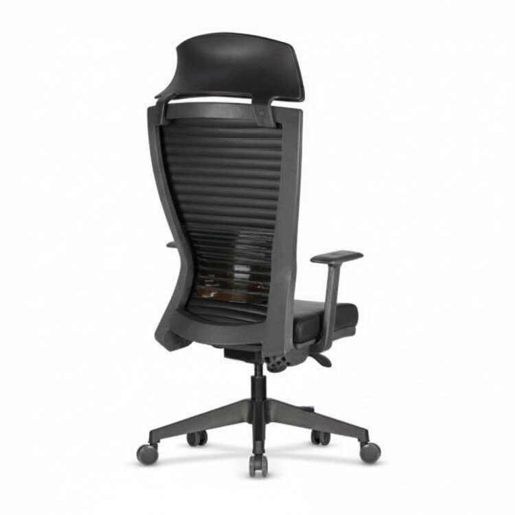 TİFFANY SİYAH DERİ YÖNETİCİ ÇALIŞMA KOLTUĞU - 4