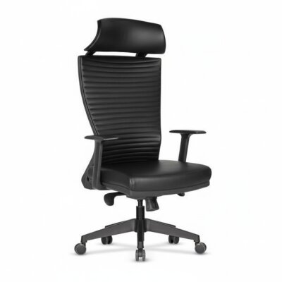 TİFFANY SİYAH DERİ YÖNETİCİ ÇALIŞMA KOLTUĞU - CASELLA (1)