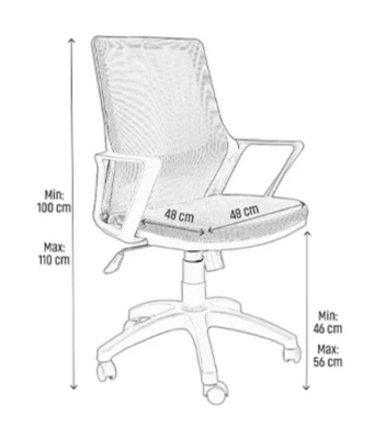 DONNA SİYAH ÇALIŞMA KOLTUĞU - 8