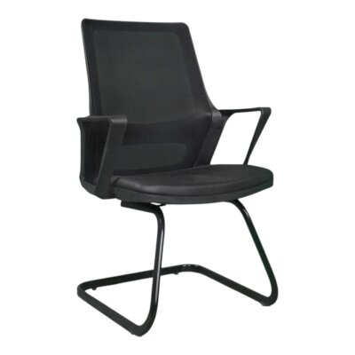 DONNA SİYAH DERİ MİSAFİR BEKLEME KOLTUĞU - ATOM OFİS (1)