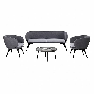 FERRİ 3'LÜ GRİ OTURMA GRUBU TAKIMI - ATOM OFİS (1)
