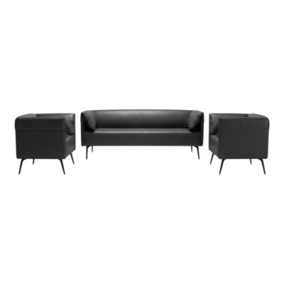 LİVA SİYAH 3'LÜ OTURMA GRUBU TAKIMI - ATOM OFİS (1)