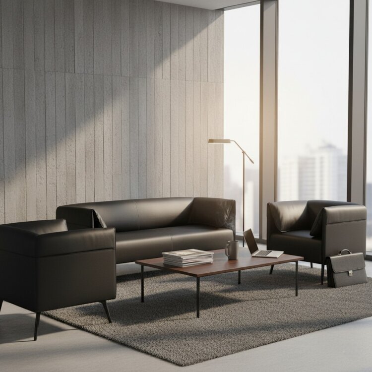 LİVA SİYAH 3'LÜ OTURMA GRUBU TAKIMI - 1