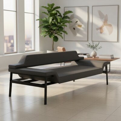 MARTİN ANTRASİT BEKLEME KANEPESİ - ATOM OFİS