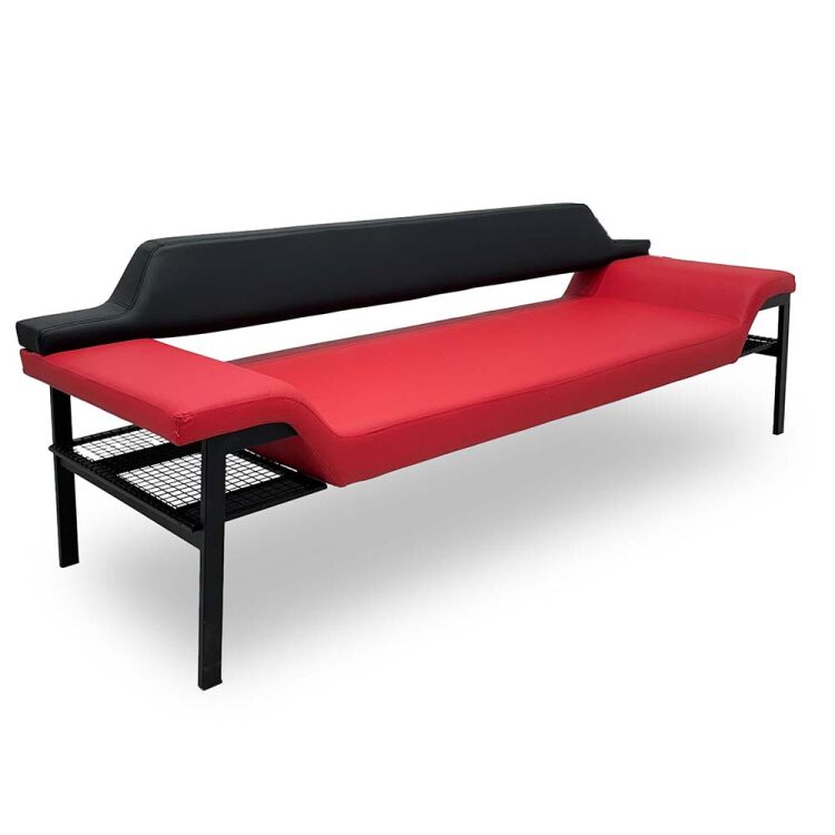 MARTİN KIRMIZI - SİYAH BEKLEME KANEPESİ - 2