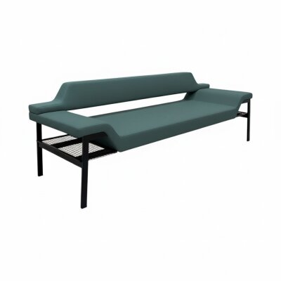 MARTİN KOYU YEŞİL BEKLEME KANEPESİ - 2