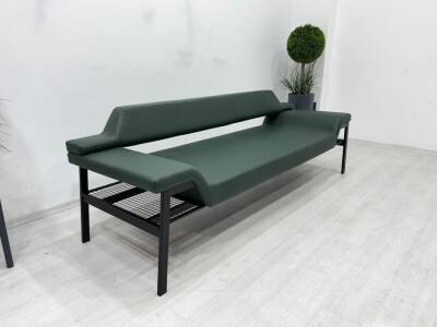 MARTİN KOYU YEŞİL BEKLEME KANEPESİ - 7