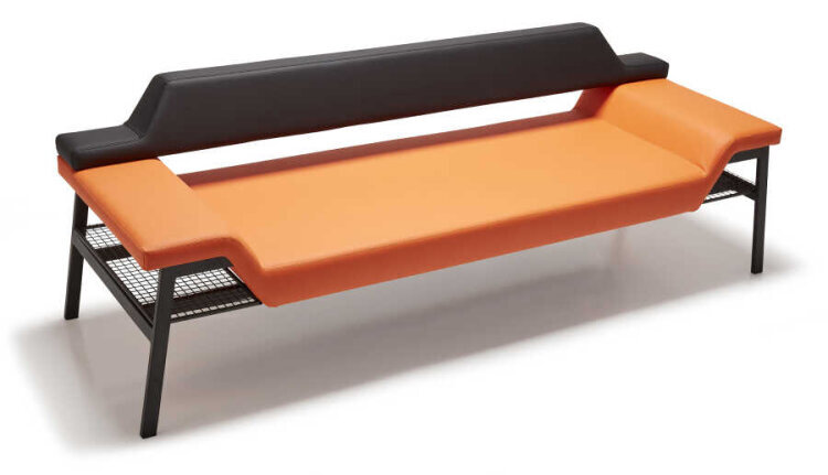 MARTİN TURUNCU - SİYAH BEKLEME KANEPESİ - 2