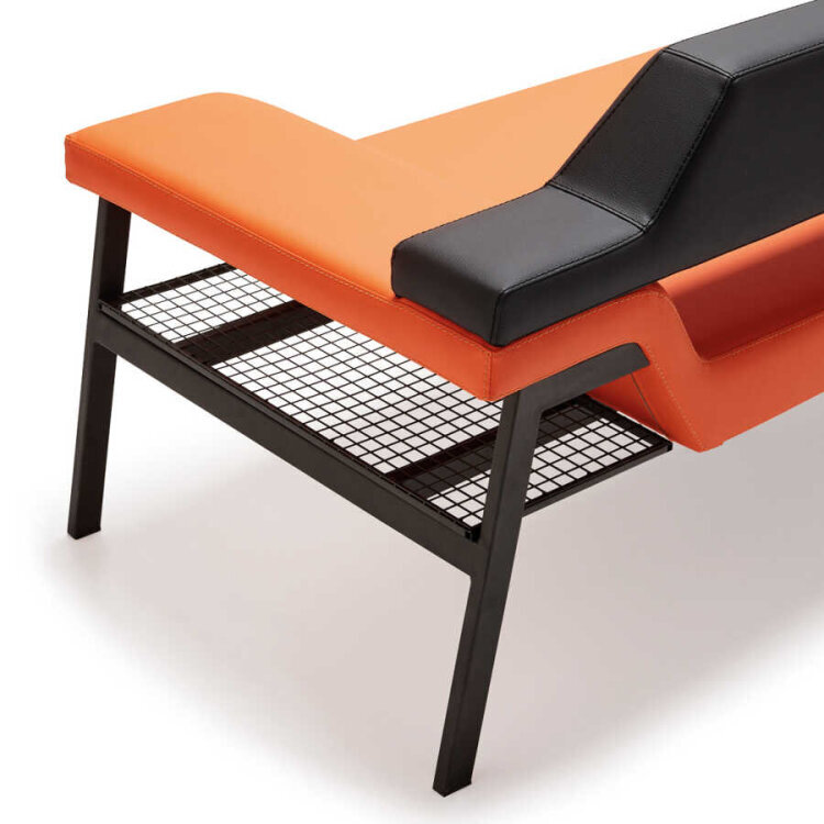 MARTİN TURUNCU - SİYAH BEKLEME KANEPESİ - 4