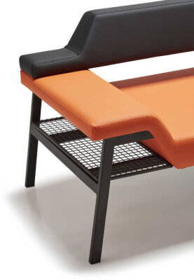 MARTİN TURUNCU SİYAH BEKLEME KANEPESİ - NERR (1)