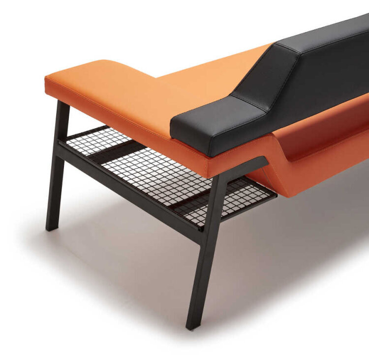 MARTİN TURUNCU SİYAH BEKLEME KANEPESİ - 3