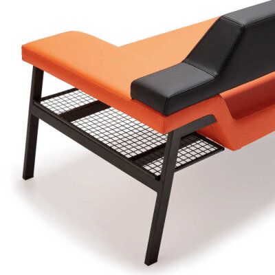 MARTİN TURUNCU SİYAH BEKLEME KANEPESİ - 5