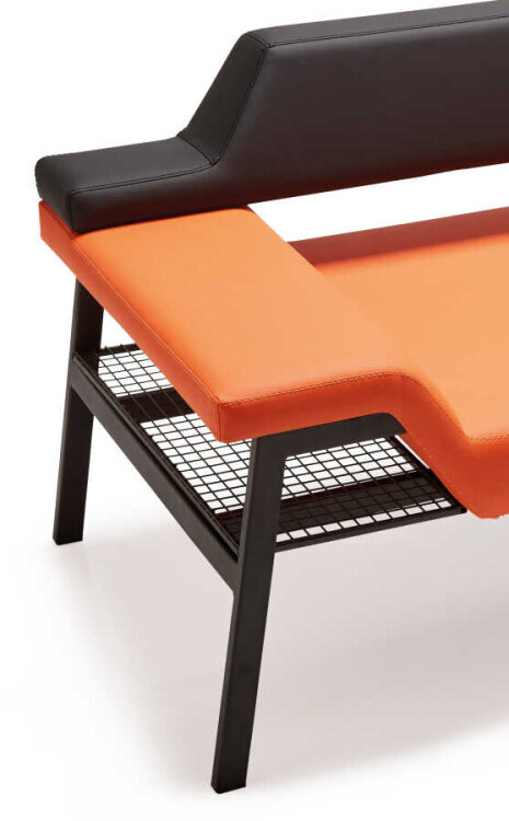 MARTİN TURUNCU SİYAH BEKLEME KANEPESİ - 7