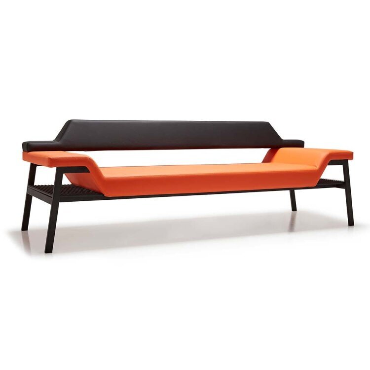 MARTİN TURUNCU SİYAH BEKLEME KANEPESİ - 4