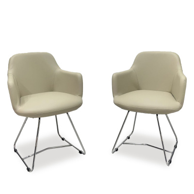 MELİK KREM DERİ BEKLEME KOLTUĞU - ATOM OFİS