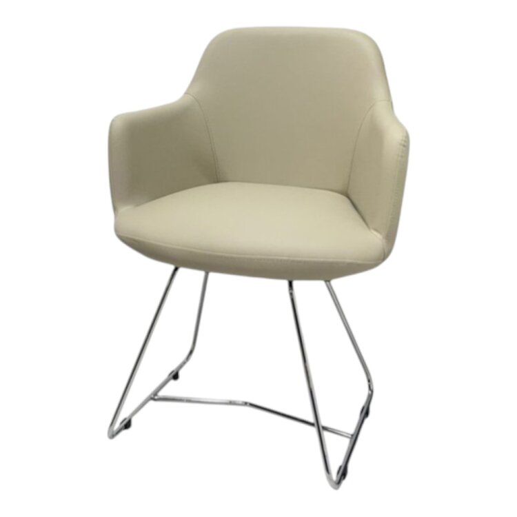 MELİK KREM DERİ MİSAFİR BEKLEME KOLTUĞU - 3