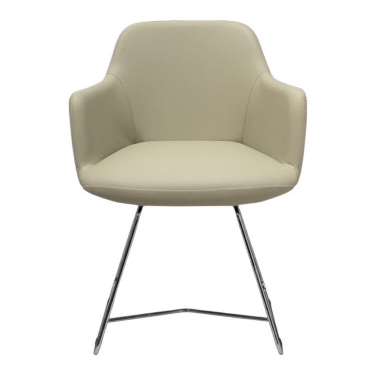 MELİK KREM DERİ MİSAFİR BEKLEME KOLTUĞU - 1