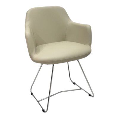 MELİK KREM DERİ MİSAFİR BEKLEME KOLTUĞU - ATOM OFİS (1)