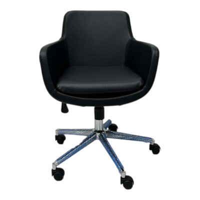 MELİK SİYAH DERİ ÇALIŞMA & TOPLANTI KOLTUĞU - ATOM OFİS