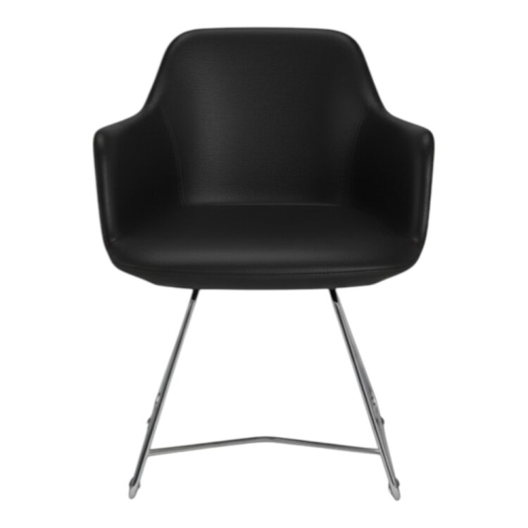 MELİK SİYAH DERİ MİSAFİR BEKLEME KOLTUĞU - 1