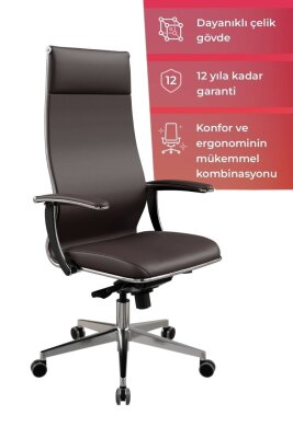 SAMURAI INFINITY KOYU KAHVERENGİ YÖNETİCİ MAKAM KOLTUĞU - METTA