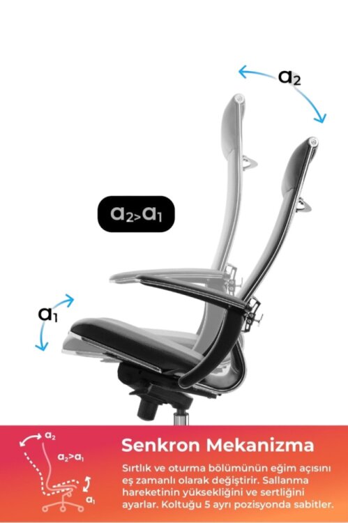 SAMURAI INFINITY SİYAH YÖNETİCİ MAKAM KOLTUĞU - 3