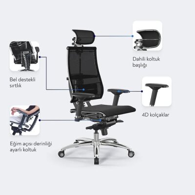 YOGA 4D FİLELİ YÖNETİCİ ÇALIŞMA KOLTUĞU - 5