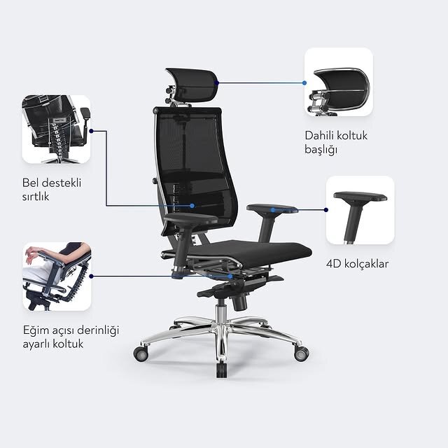 YOGA 4D FİLELİ YÖNETİCİ ÇALIŞMA KOLTUĞU - 5