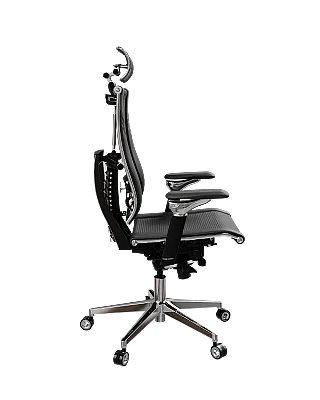 YOGA 4D SİYAH DERİ VE FİLELİ YÖNETİCİ ÇALIŞMA KOLTUĞU - 6