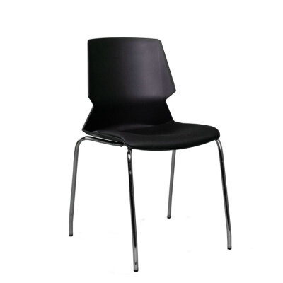 MORA MİNDERLİ SİYAH BEKLEME SANDALYESİ - ALTIN BÜRO