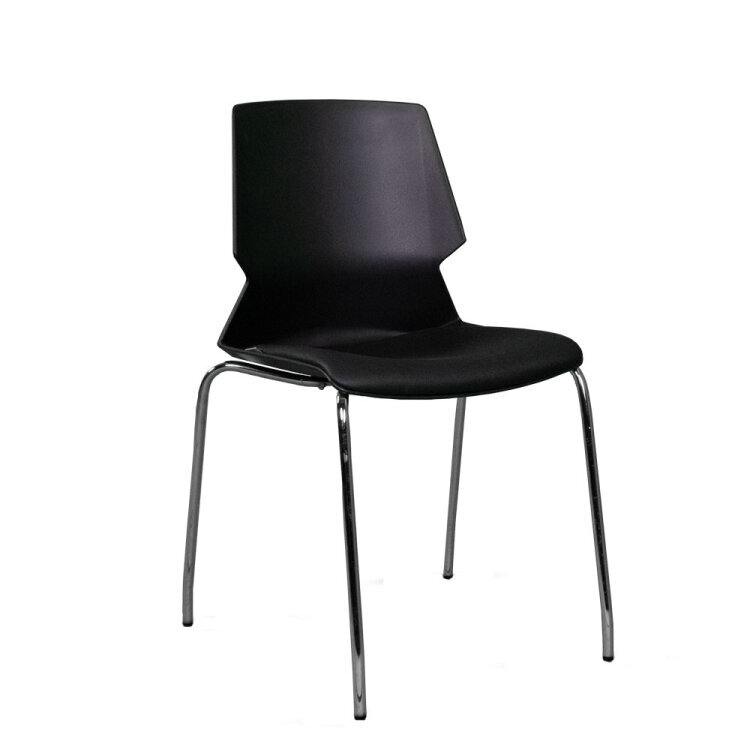 MORA MİNDERLİ SİYAH BEKLEME SANDALYESİ - 1