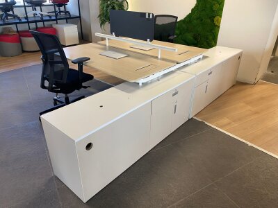 NURUS DATAPORTLU VE ETAJERLİ İKİLİ WORKSTATİON (1 YIL GARANTİ) - NURUS