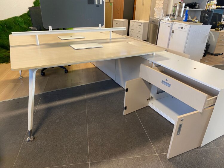 NURUS DATAPORTLU VE ETAJERLİ İKİLİ WORKSTATİON (1 YIL GARANTİ) - 4