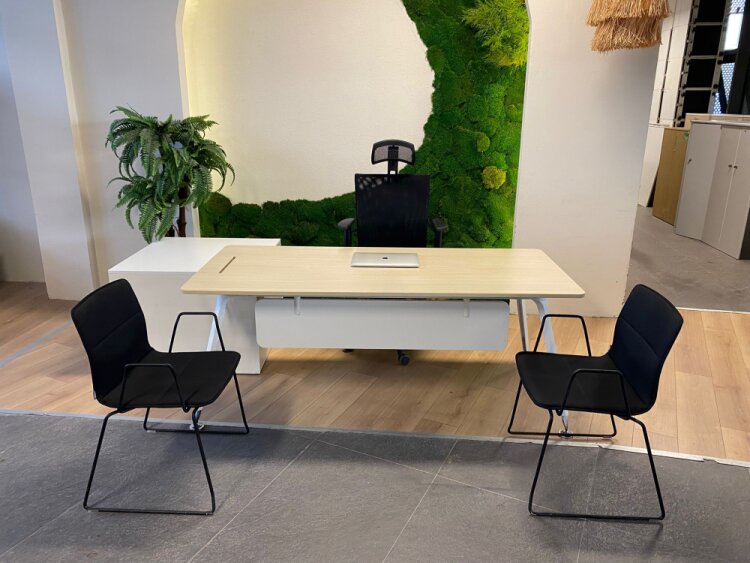 NURUS DATAPORTLU VE ETAJERLİ YÖNETİCİ MASASI (1 YIL GARANTİ) - 1