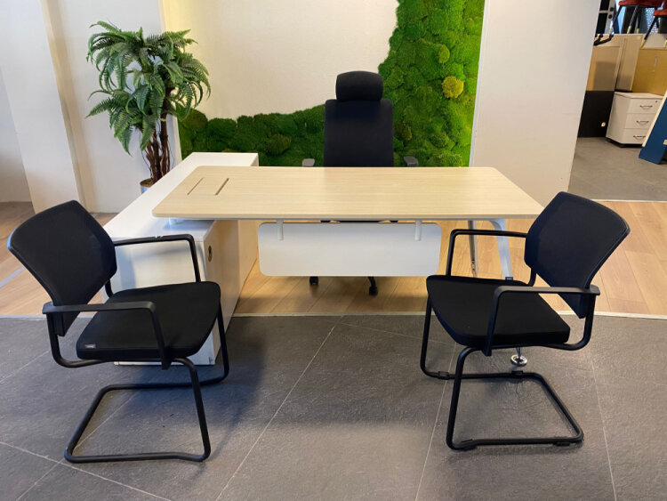 NURUS DATAPORTLU VE ETAJERLİ YÖNETİCİ MASASI (1 YIL GARANTİ) - 1