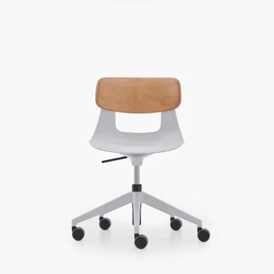 NURUS LUCREZİA AHŞAP SIRT BEYAZ ÇALIŞMA SANDALYESİ - 1