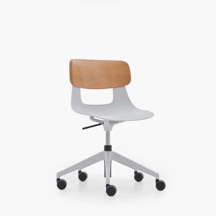 NURUS LUCREZİA AHŞAP SIRT BEYAZ ÇALIŞMA SANDALYESİ - 2