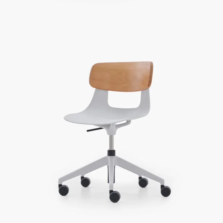 NURUS LUCREZİA AHŞAP SIRT BEYAZ ÇALIŞMA SANDALYESİ - 8