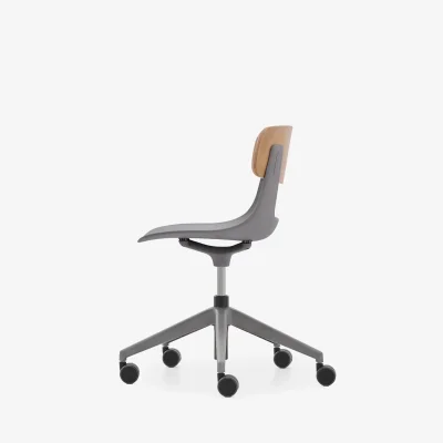 NURUS LUCREZİA AHŞAP SIRT GRİ ÇALIŞMA SANDALYESİ - 6