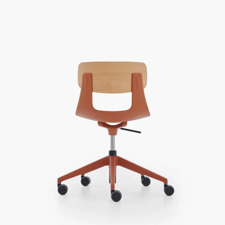 NURUS LUCREZİA AHŞAP SIRT KİREMİT ÇALIŞMA SANDALYESİ - 5