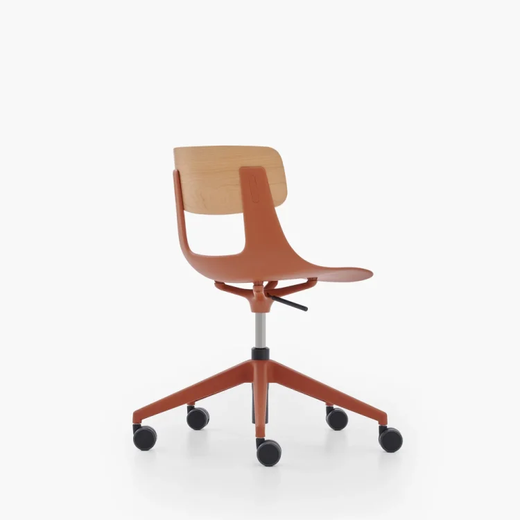 NURUS LUCREZİA AHŞAP SIRT KİREMİT ÇALIŞMA SANDALYESİ - 3