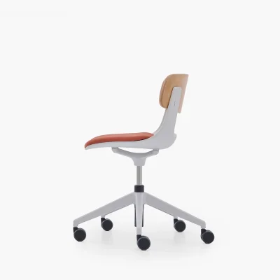 NURUS LUCREZİA AHŞAP SIRT MİNDERLİ BEYAZ ÇALIŞMA SANDALYESİ - 6