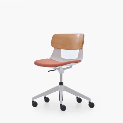 NURUS LUCREZİA AHŞAP SIRT MİNDERLİ BEYAZ ÇALIŞMA SANDALYESİ - 8