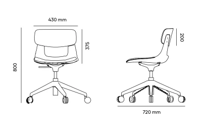 NURUS LUCREZİA AHŞAP SIRT MİNDERLİ HAKİ ÇALIŞMA SANDALYESİ - 9