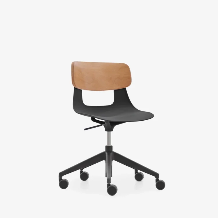 NURUS LUCREZİA AHŞAP SIRT SİYAH ÇALIŞMA SANDALYESİ - 2